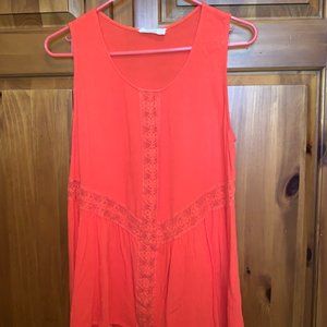 Francesca's Orange Tunic Going Out Top